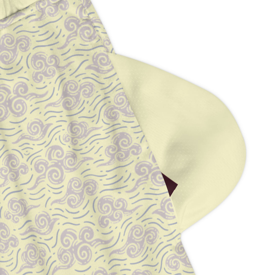 Cream Oriental Clouds Basketball Rib Shorts (AOP)