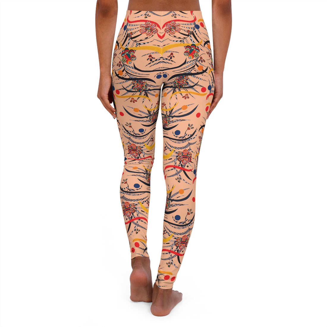 Peach Fuzz Wilderness Print Spandex Leggings