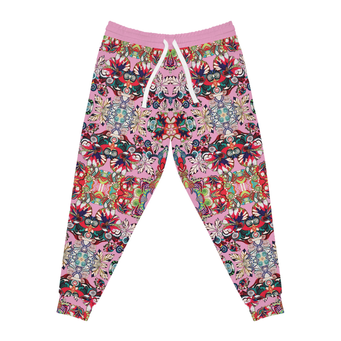 Muted Pink Graphic Floral Pop AOP Joggers