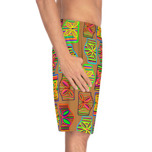 Tussock Deco Print Men's Board Shorts (AOP)