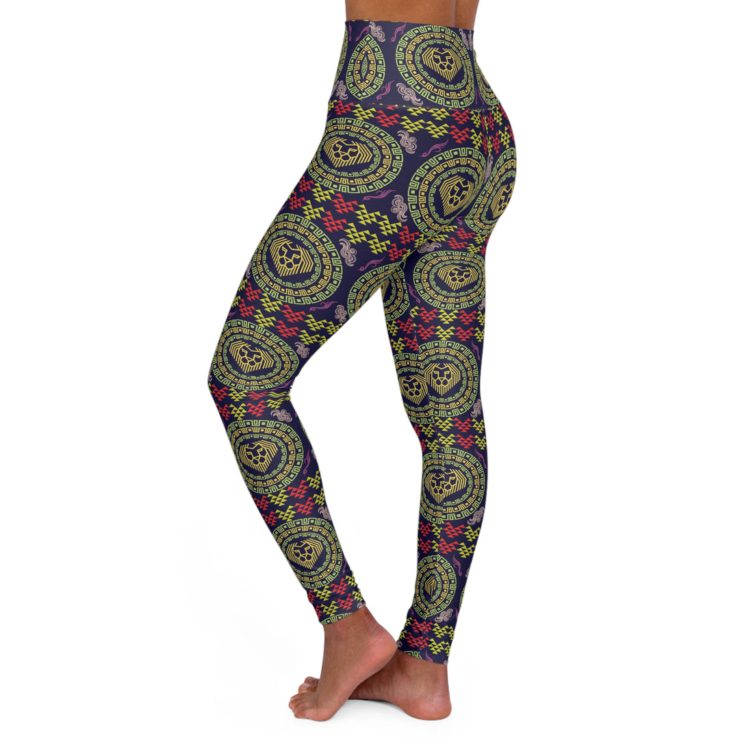 Ink Lion Head Yoga Leggings