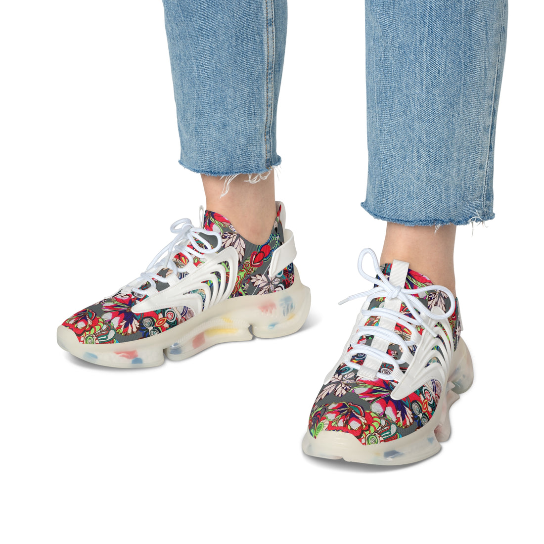 Ash Floral Pop OTT Women's Mesh Knit Sneakers