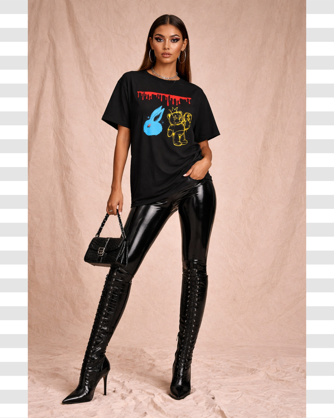 “Aristocrats × Degenerates” Graffiti Print Unisex Cotton Tee