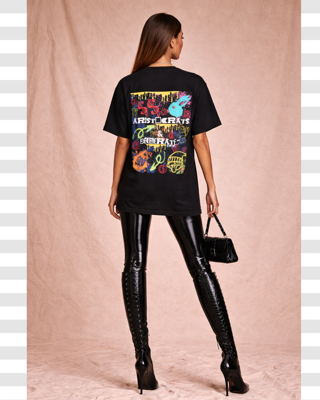 “Aristocrats × Degenerates” Graffiti Print Unisex Cotton Tee