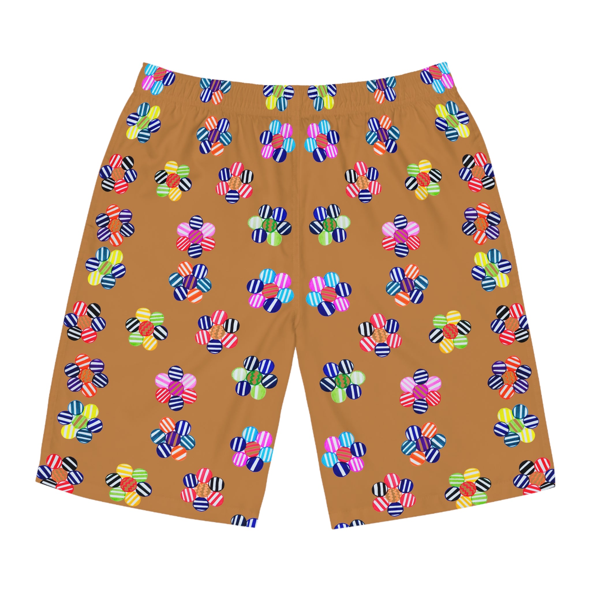 Tussock Geo Candy Floral Men's Board Shorts (AOP)