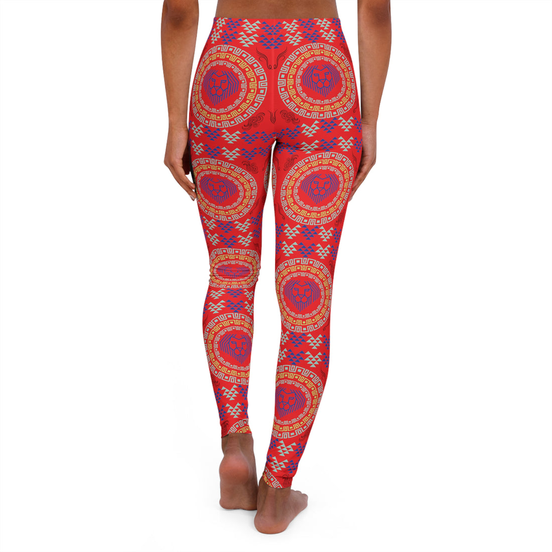 Red lion head Spandex Leggings