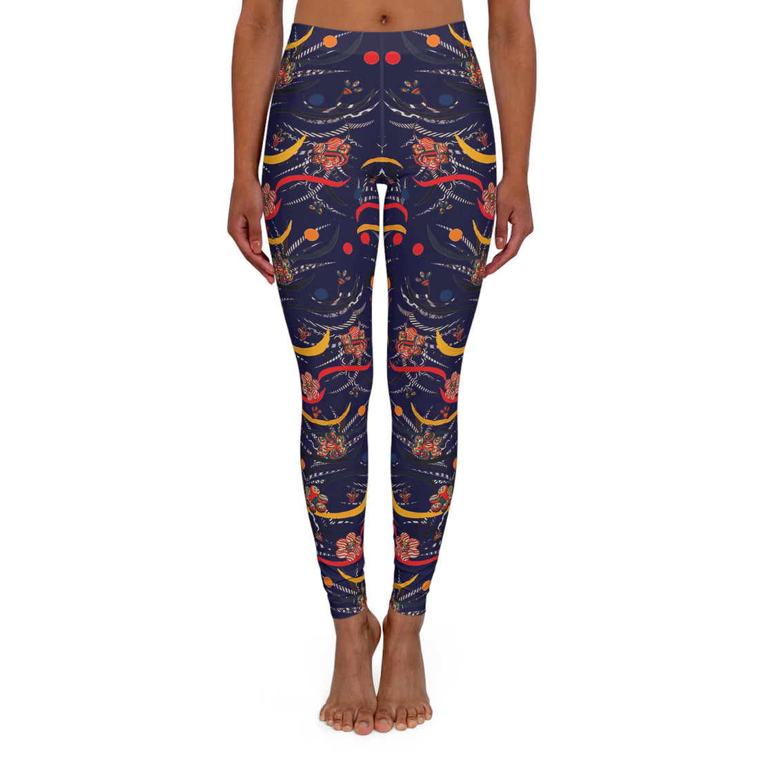 Ink Wilderness Print Spandex Leggings