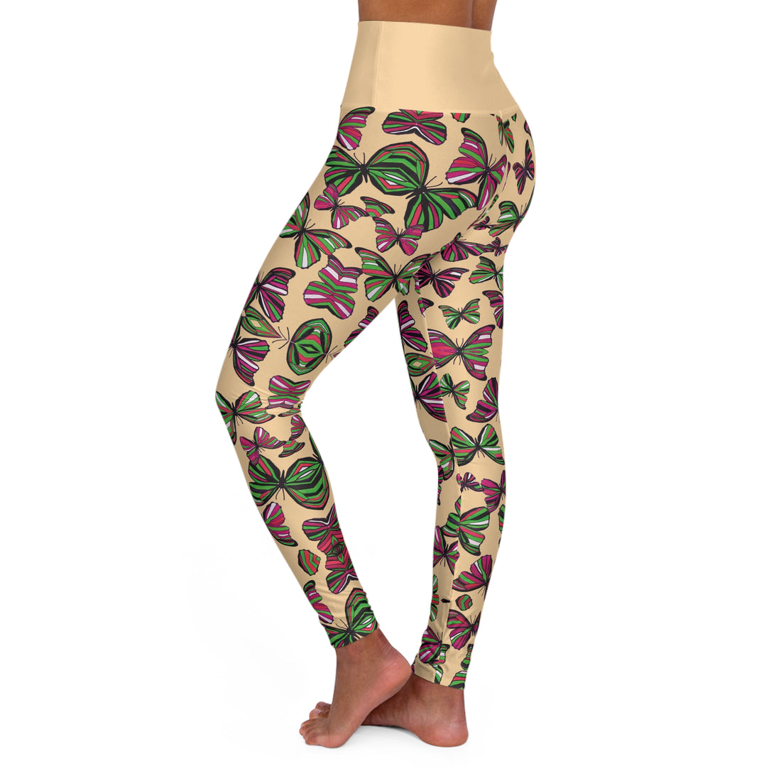 Tuscan Butterfly Kaleidoscope Yoga Leggings