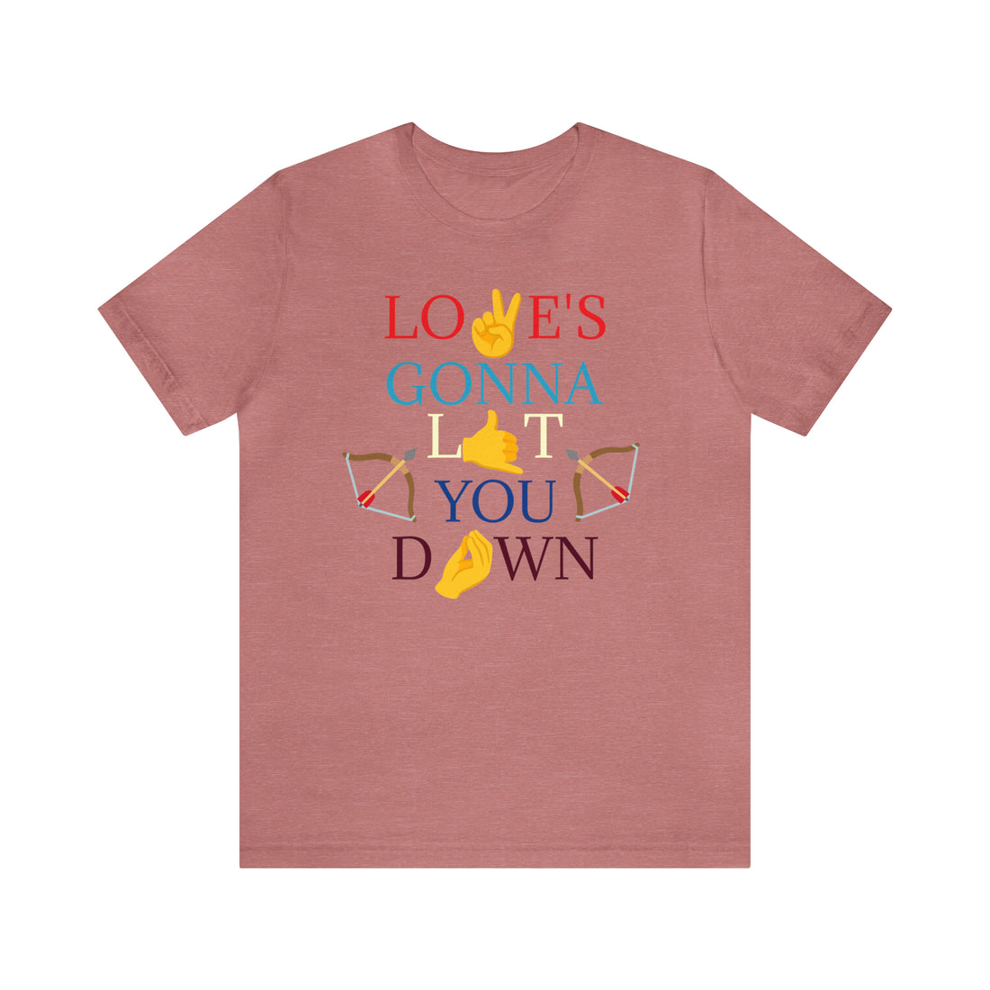 Unisex Love Down Typography Jersey Tee