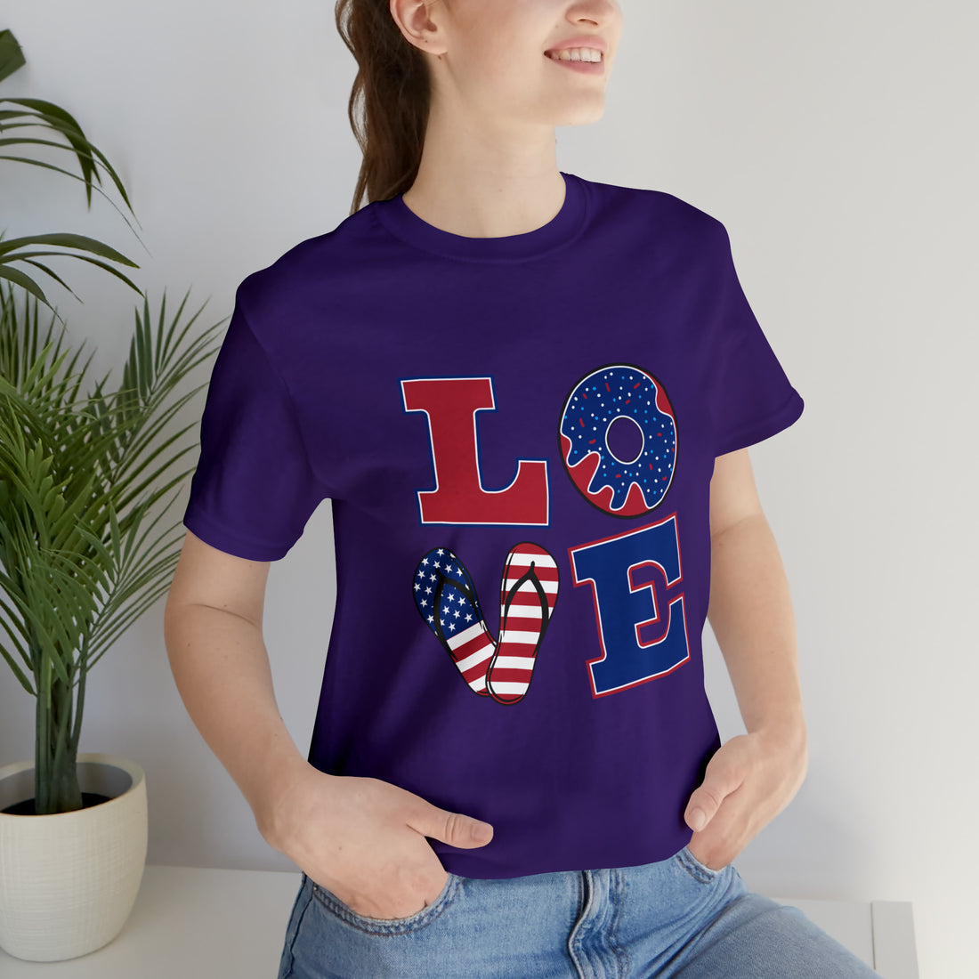 Unisex Jersey American Love Tee