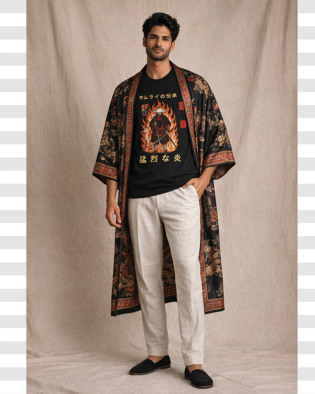 "Way of the Warrior” Samurai Tradition Cotton Tee For Men