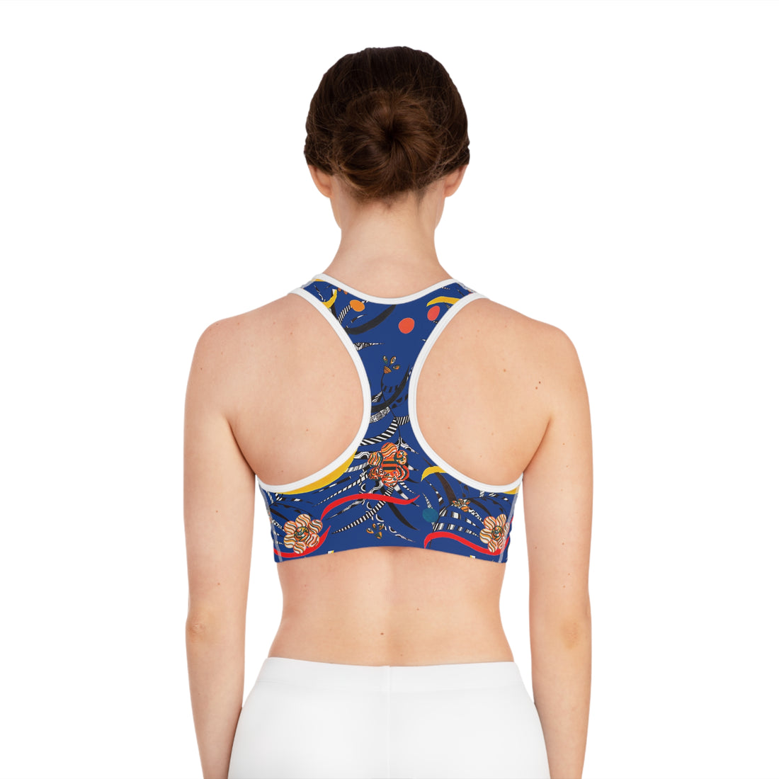 Blue Wilderness Print Racer Back (AOP) Sports Bra