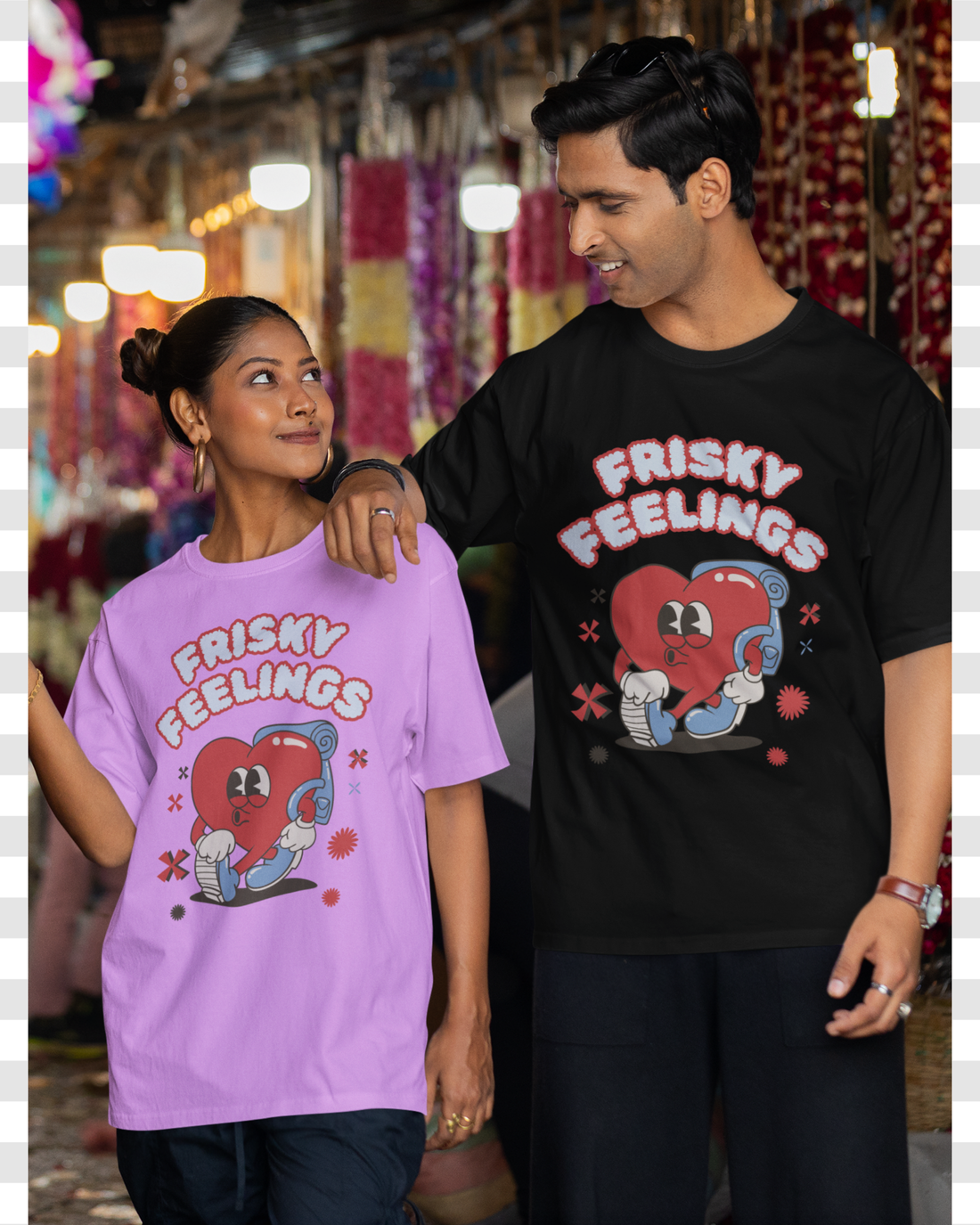 Frisky Feelings Explorer Graphic Typography Unisex Cotton Tee