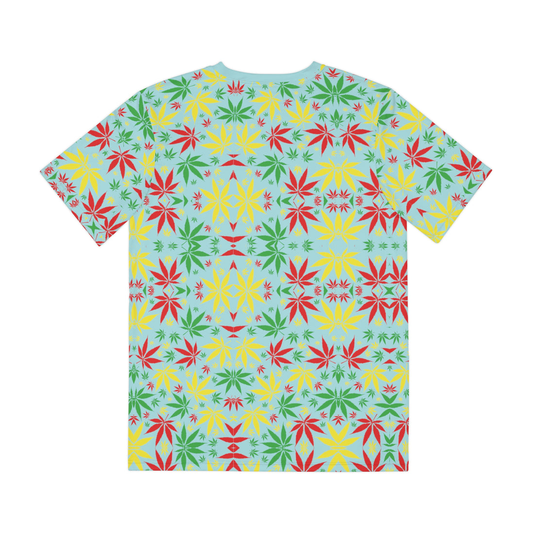 Icy Blue Tropical Men's Polyester Tee (AOP)