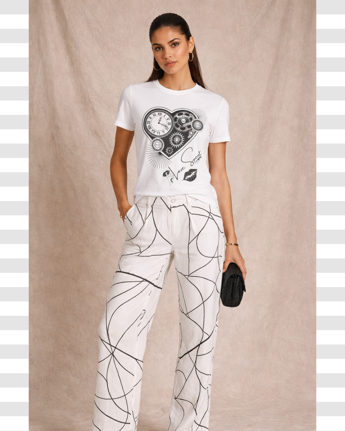 Minimal Grunge Aesthetic "Love Spent" Typography Graphic Cotton Women's Tee