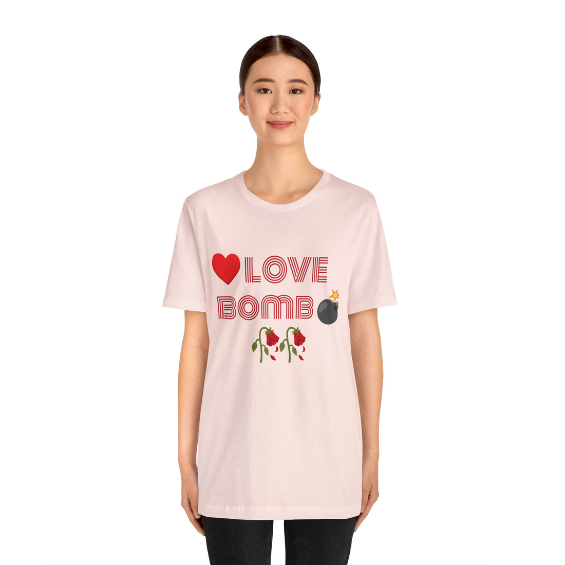 Unisex Love Bomb Typography Jersey Tee