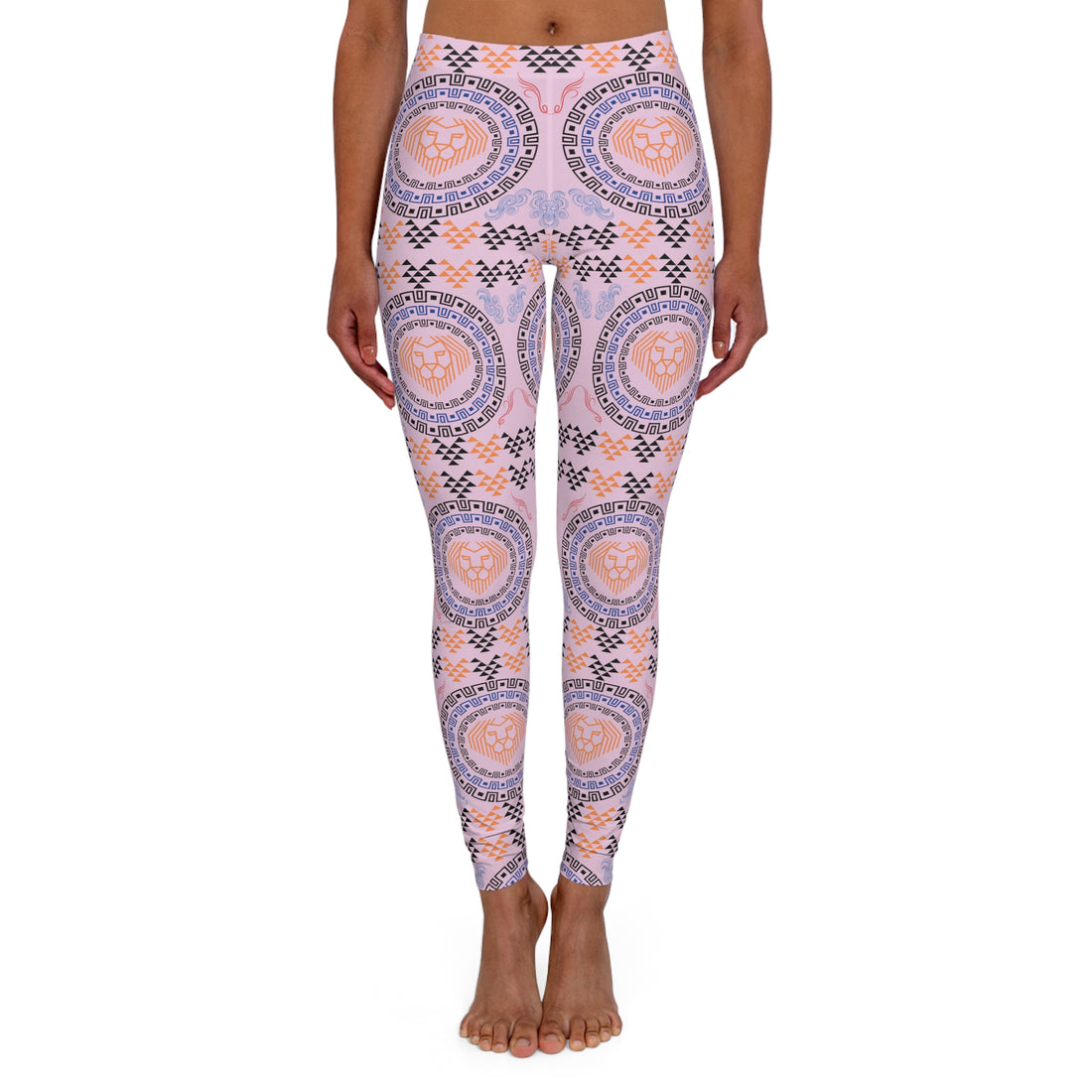 Lilac lion head Spandex Leggings