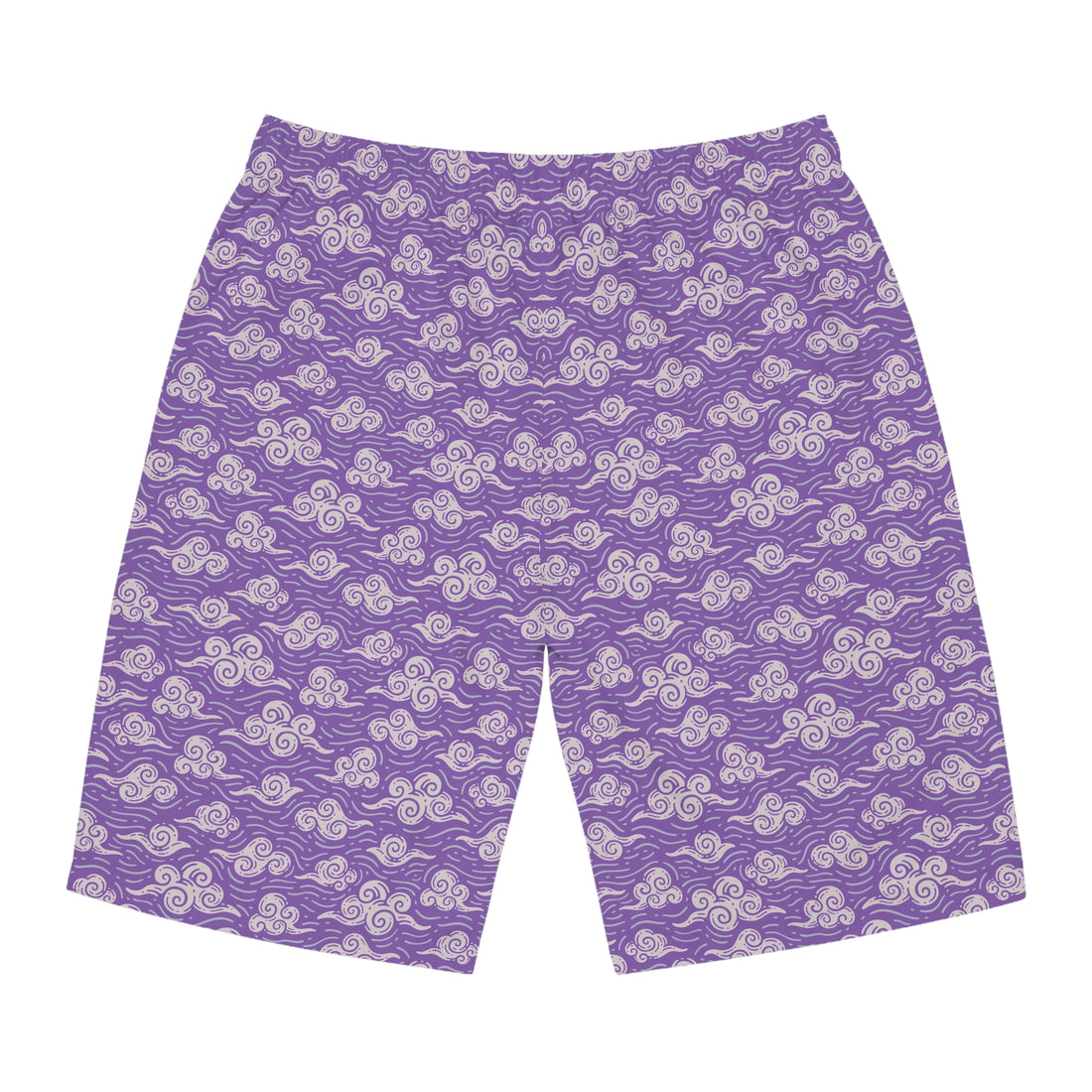 Pearl Purple Oriental Clouds Men's Board Shorts (AOP)