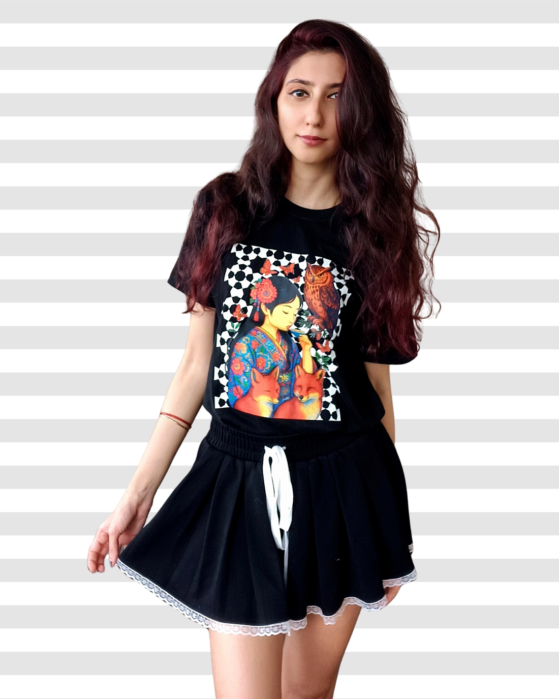 Japanese Ceremonial Chanoyu Cotton Tee For Women