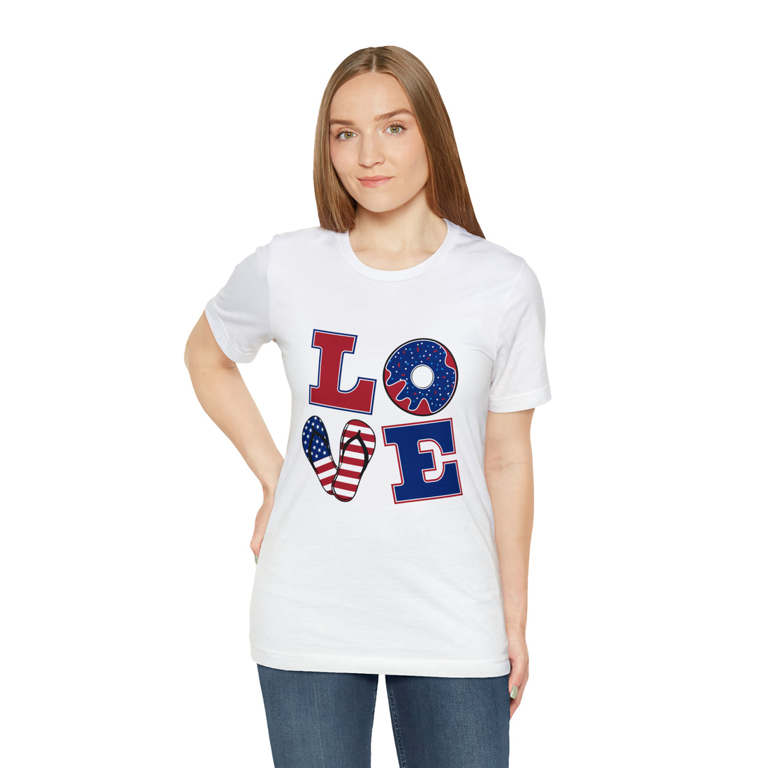 Unisex Jersey American Love Tee