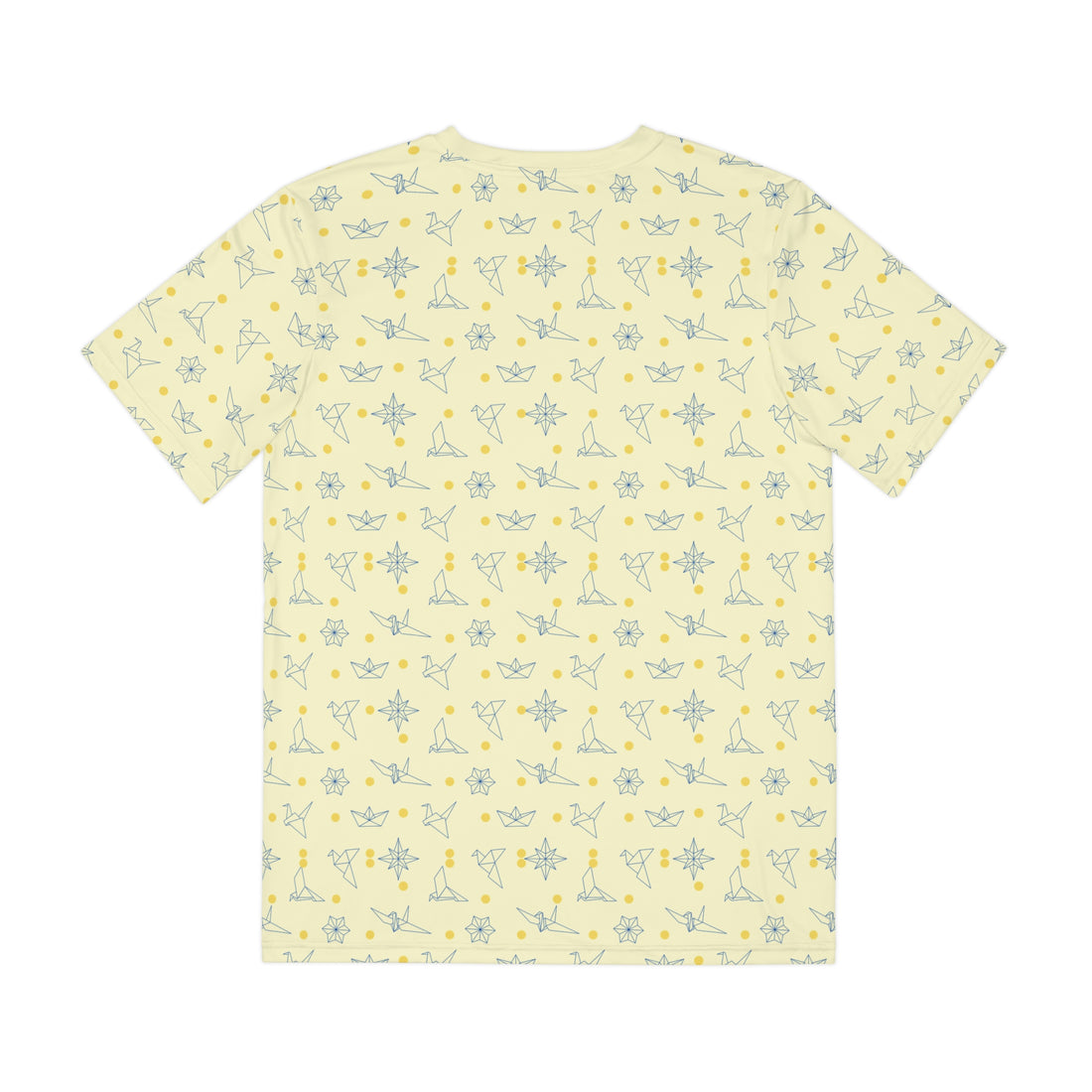 Cream Origami Men's Polyester Tee (AOP)