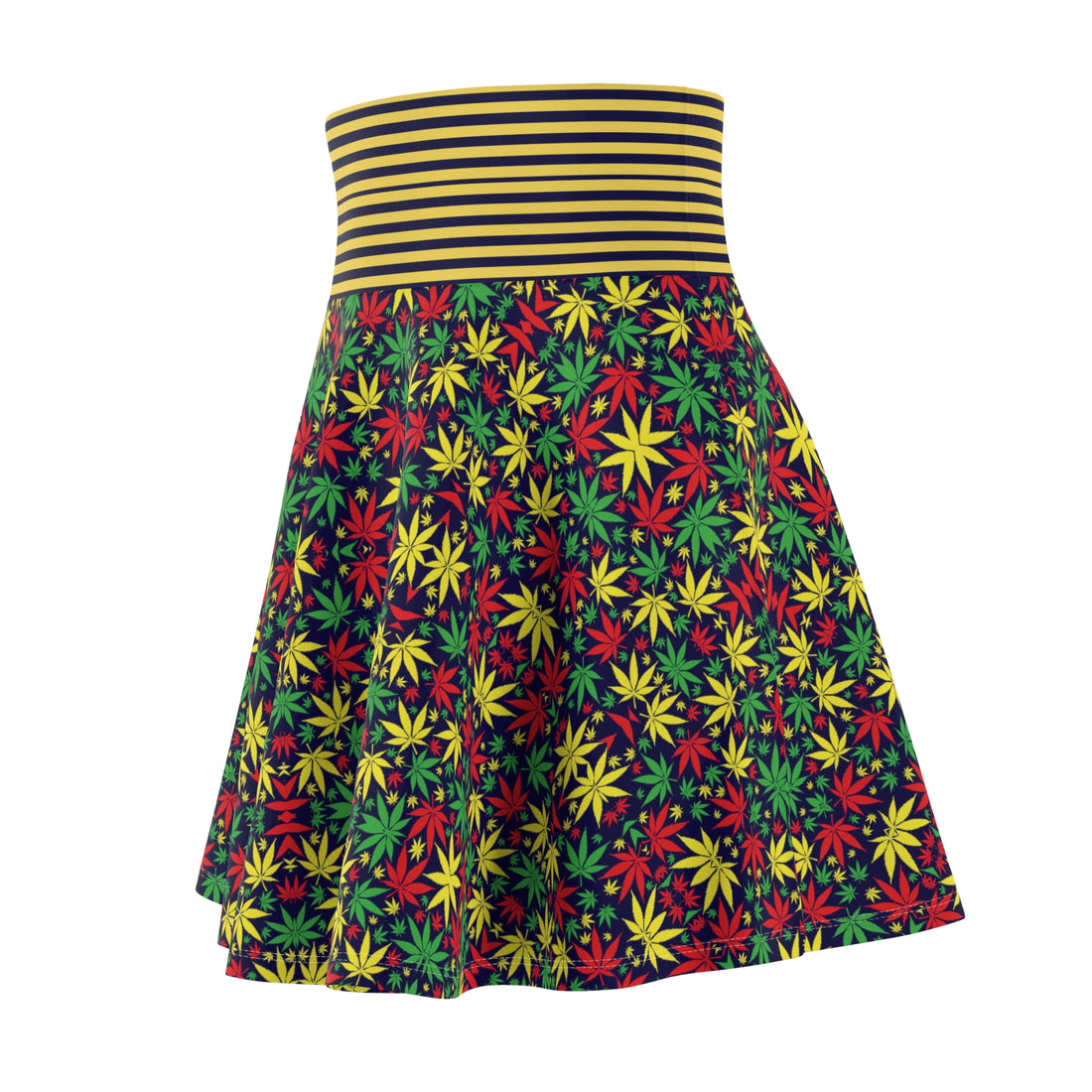 Ink Tropical Rasta Toned Skater Skirt