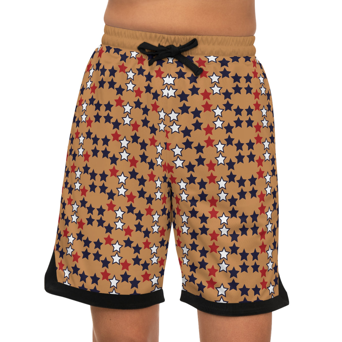 Mocha Stardom Basketball Rib Shorts (AOP)