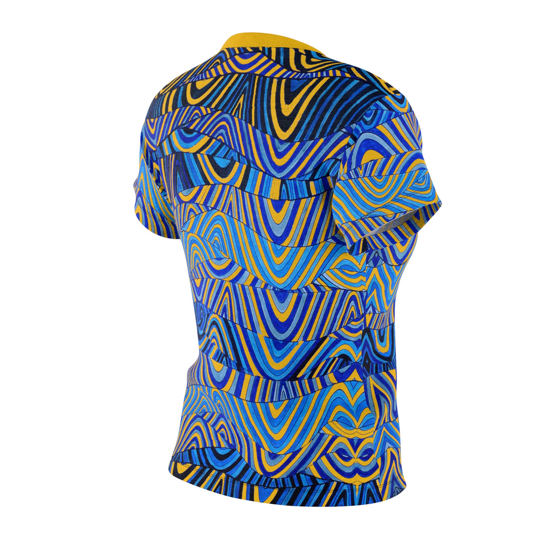 Yellow Sonic AOP Women's Cap Sleeves T-shirt