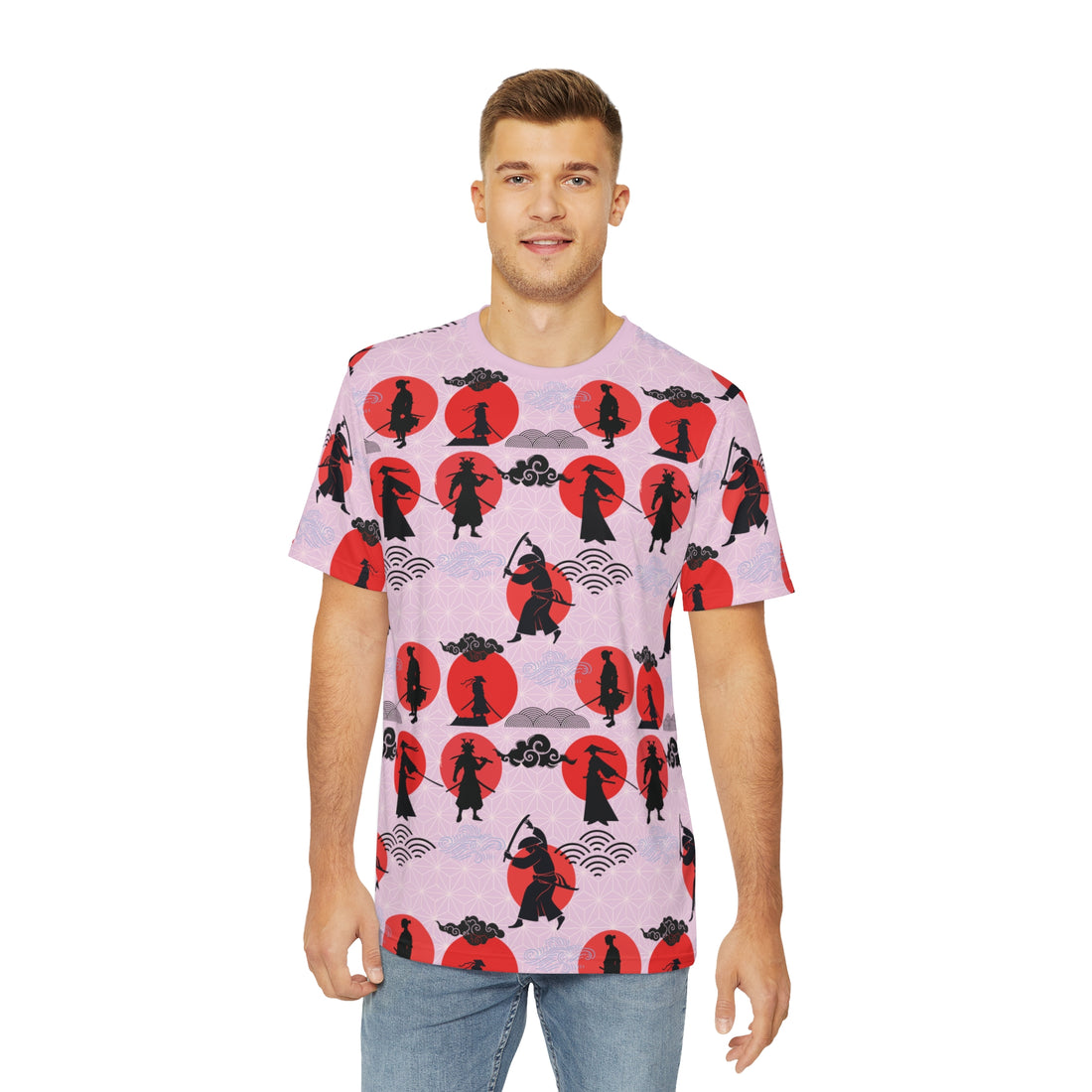 Lilac Samurai Men's Polyester Tee (AOP)