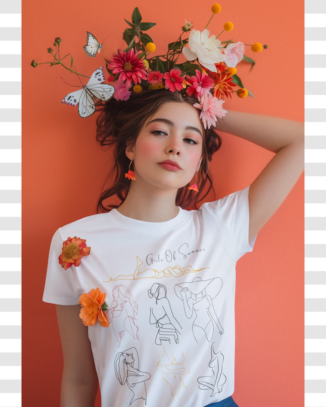 Girls of Summer Cotton Holiday Essential T-shirt For Women