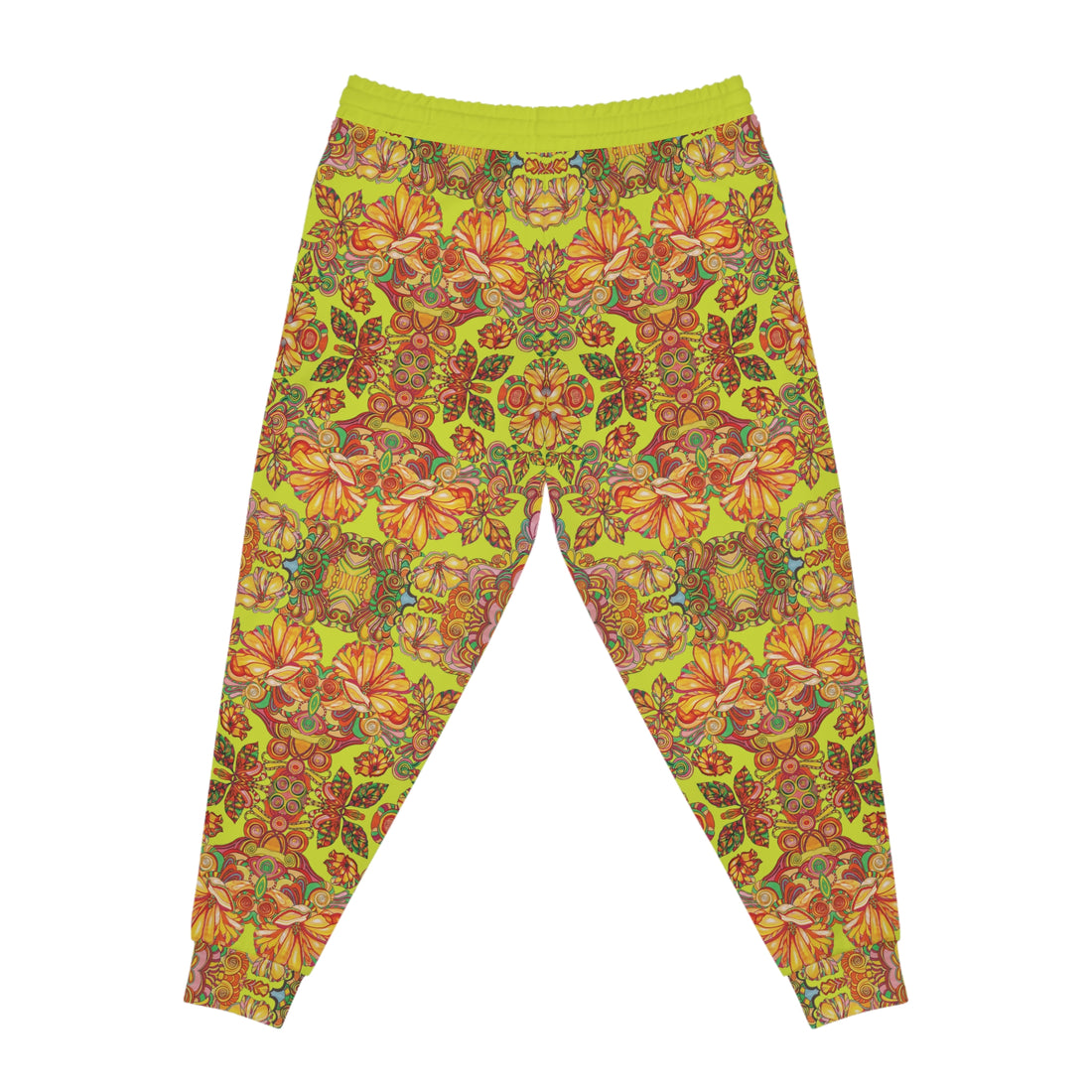 Lime AOP Artsy Floral Joggers