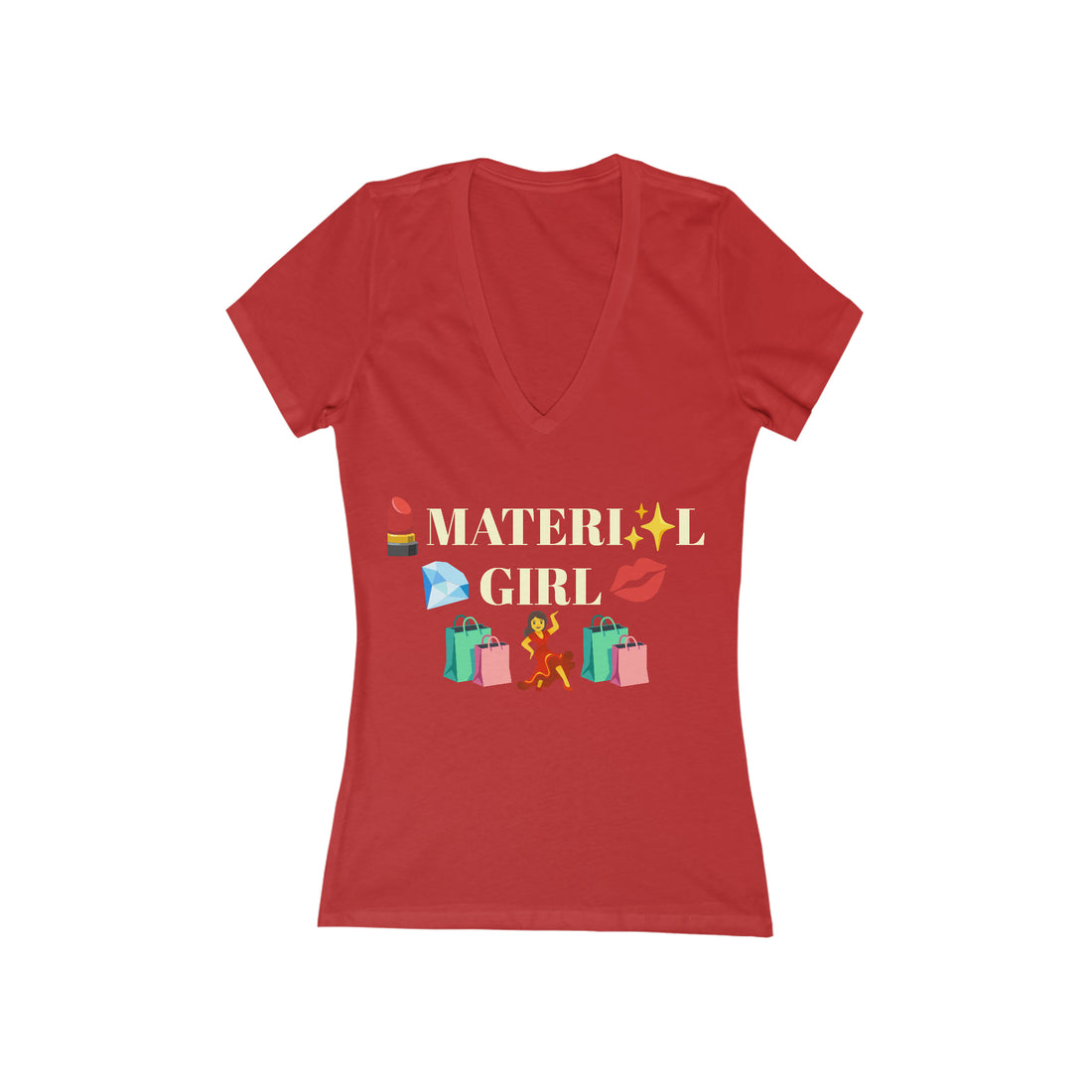 Women's Jersey Material Girl V-Neck Tee