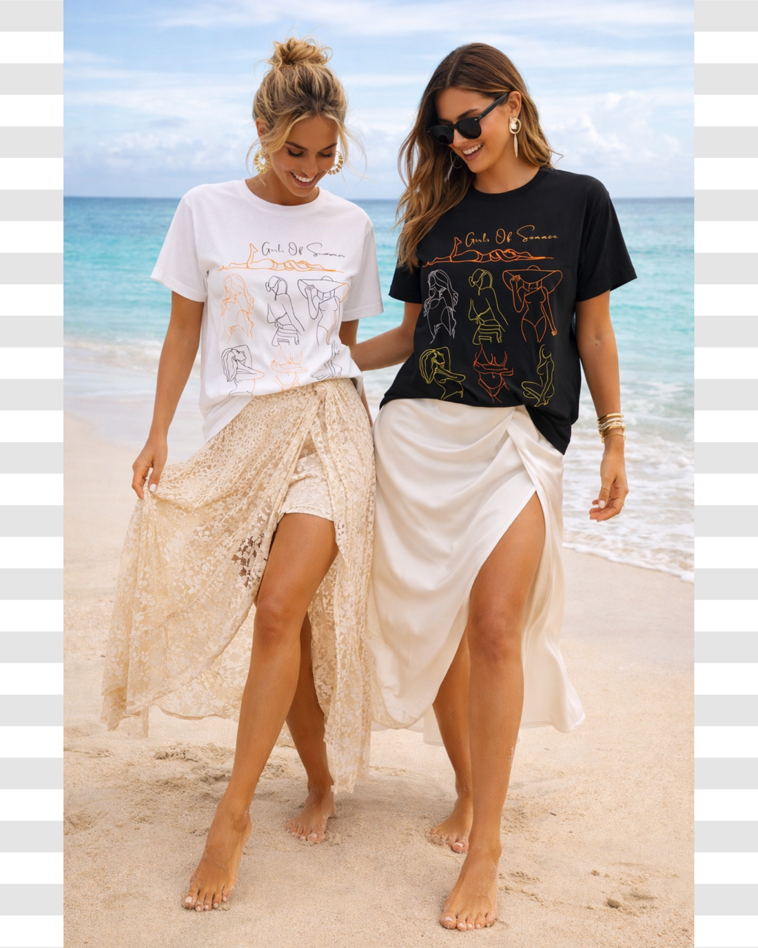 Girls of Summer Cotton Holiday Essential T-shirt For Women