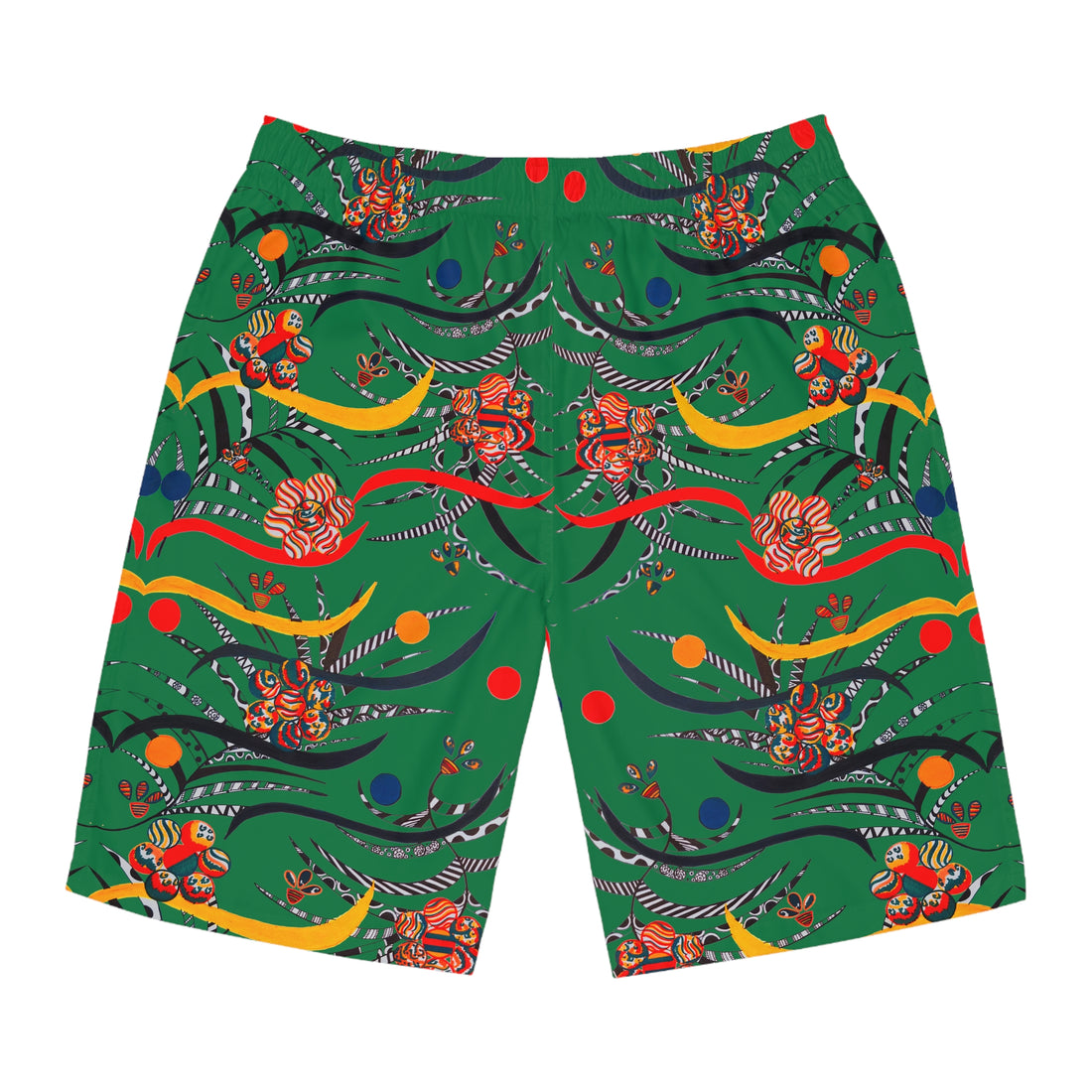 Emerald Wilderness Print Men's Board Shorts (AOP)