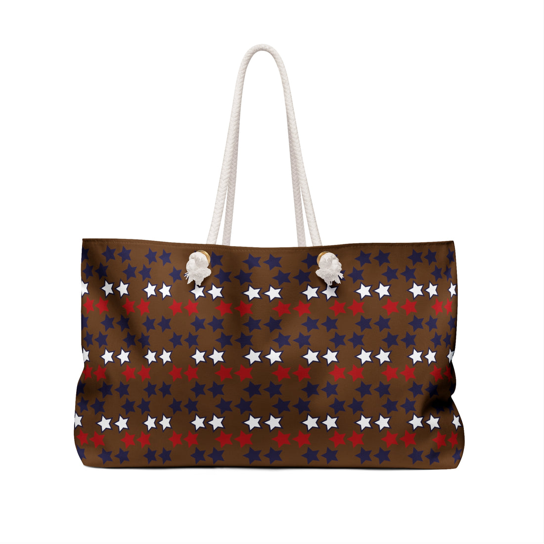 Brown Starry Weekender Tote Bag