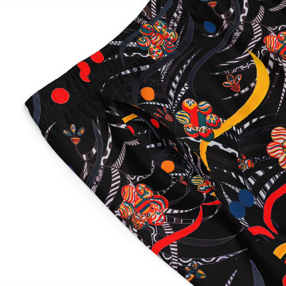 Black Wilderness Print Men's Board Shorts (AOP)