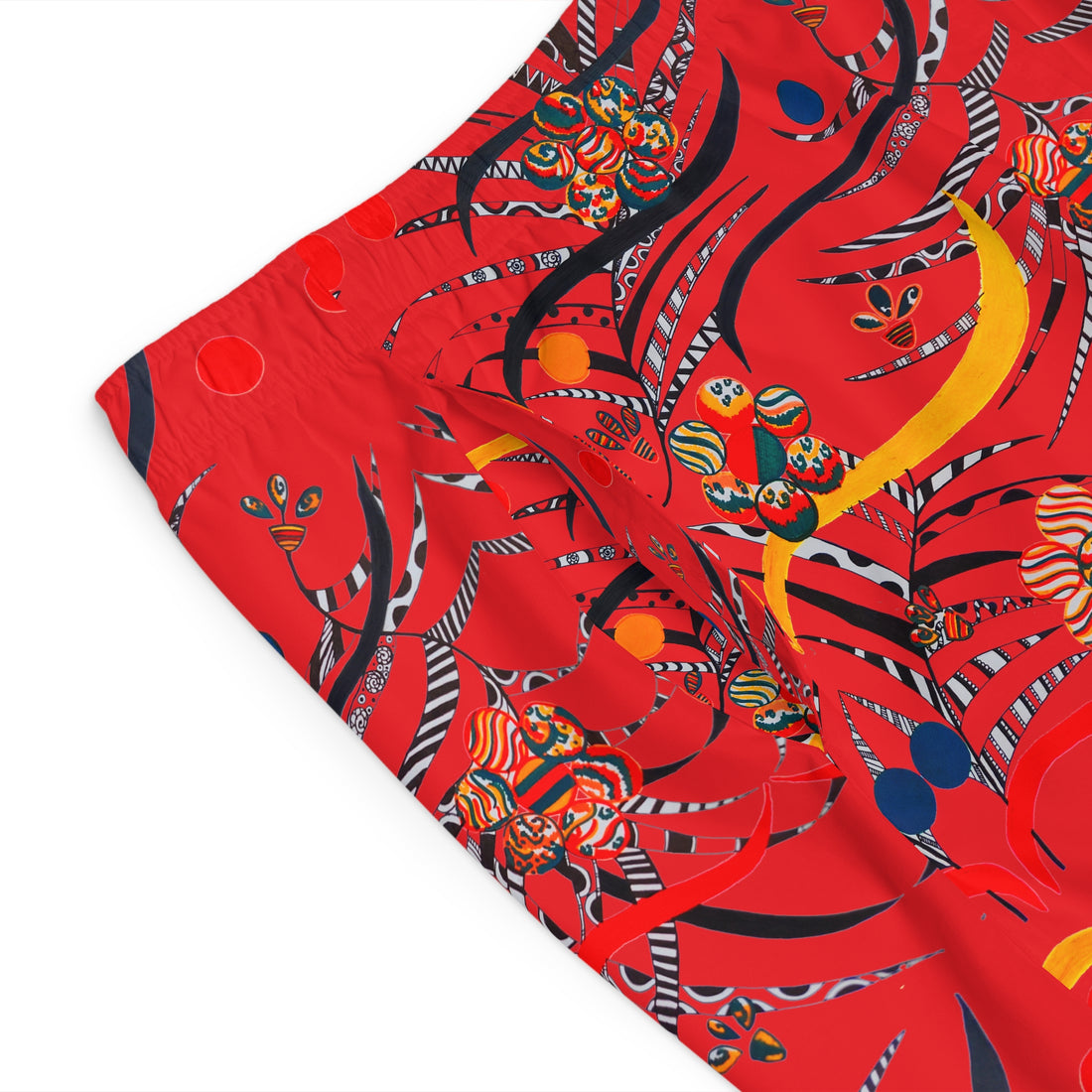 Red Wilderness Print Men's Board Shorts (AOP)