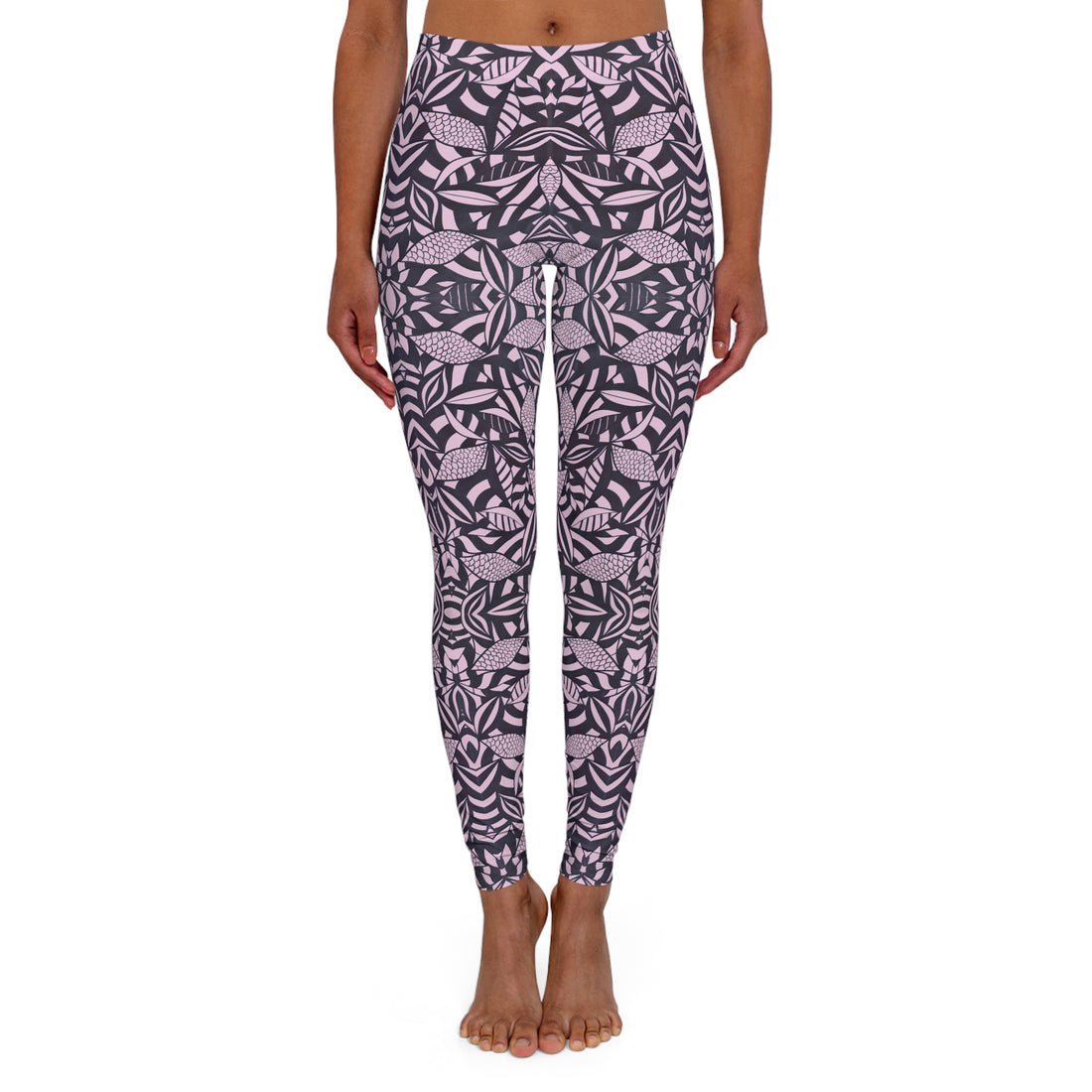 Lilac Tropical Minimalist Spandex Leggings