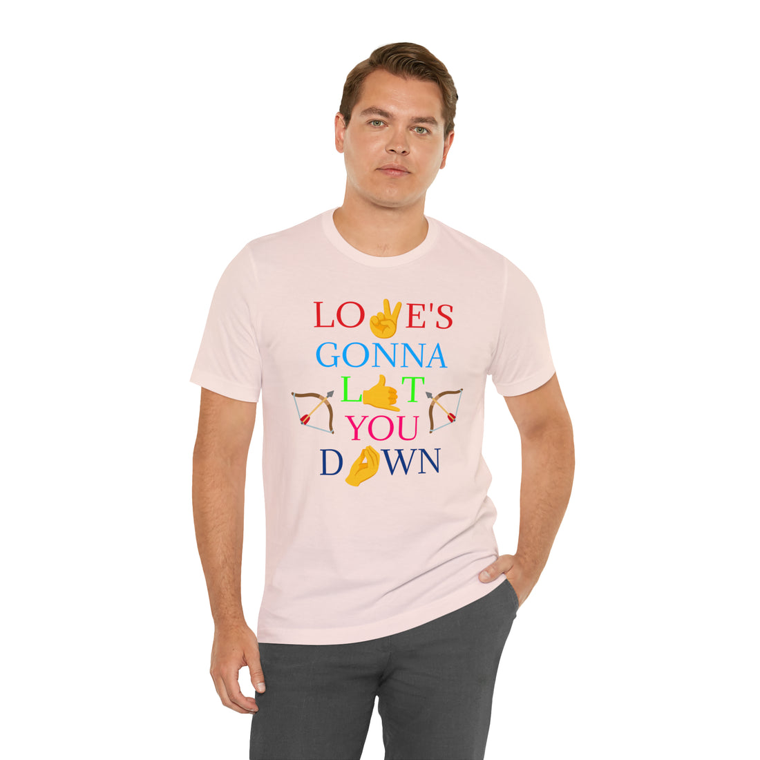 Unisex Love Down Typography Jersey Tee