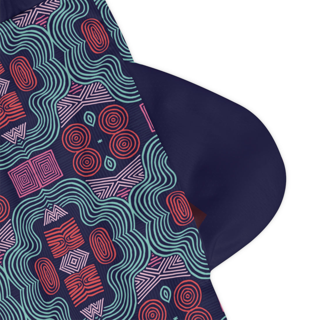 Ink Geometric Print Basketball Rib Shorts (AOP)
