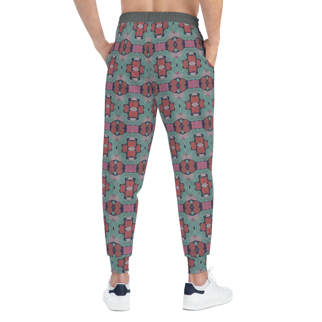 Ash Geometric Print Unisex Joggers