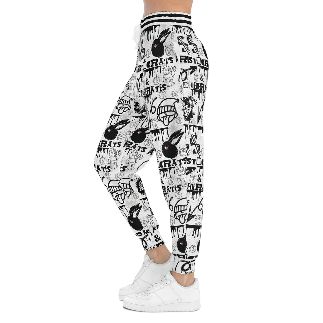 White Polar Graphic Unisex Joggers