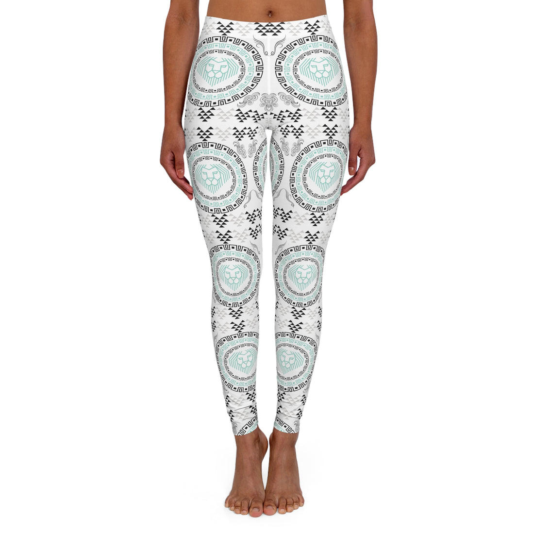 White lion head Spandex Leggings