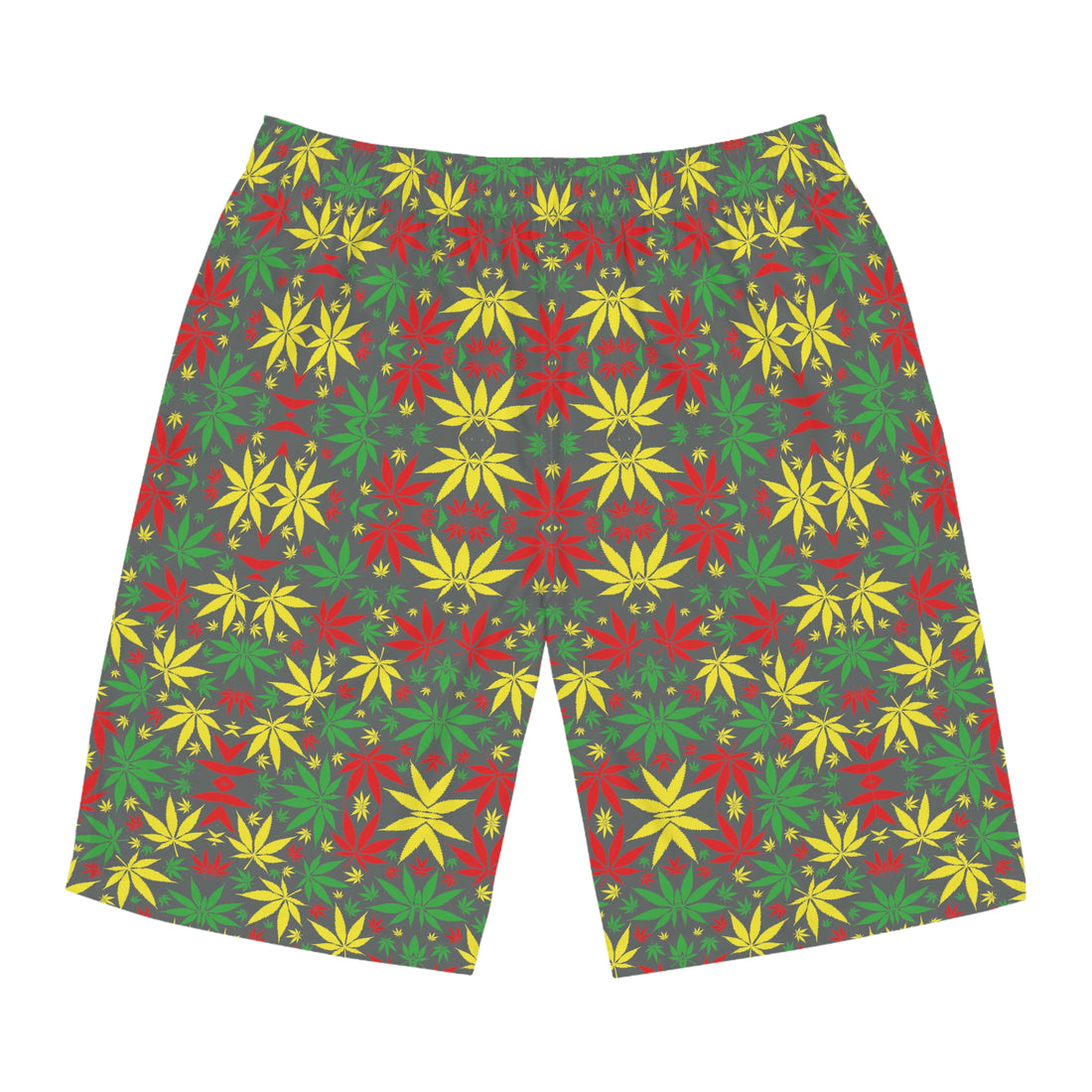 Grey Rasta Toned Men's Board Shorts (AOP)