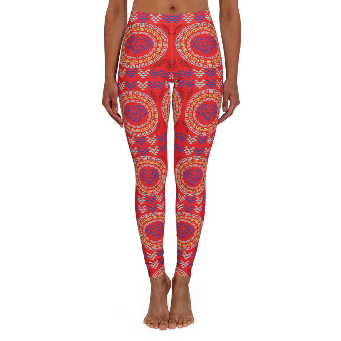 Red lion head Spandex Leggings