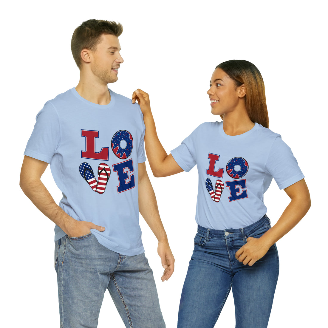 Unisex Jersey American Love Tee