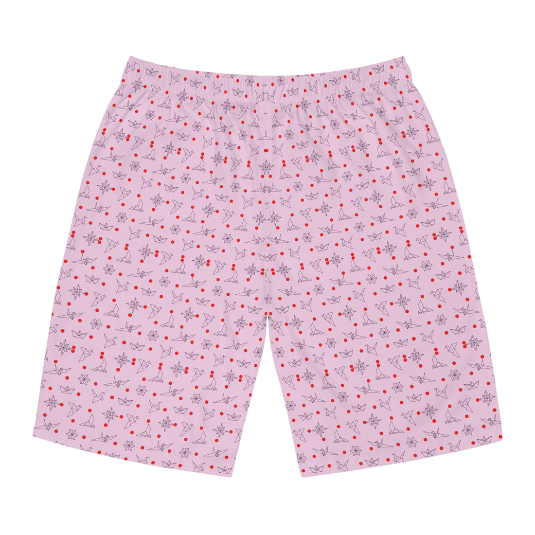 Lilac Origami Men's Board Shorts (AOP)