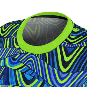 Lime Green Sonic AOP Women's Cap Sleeves T-shirt