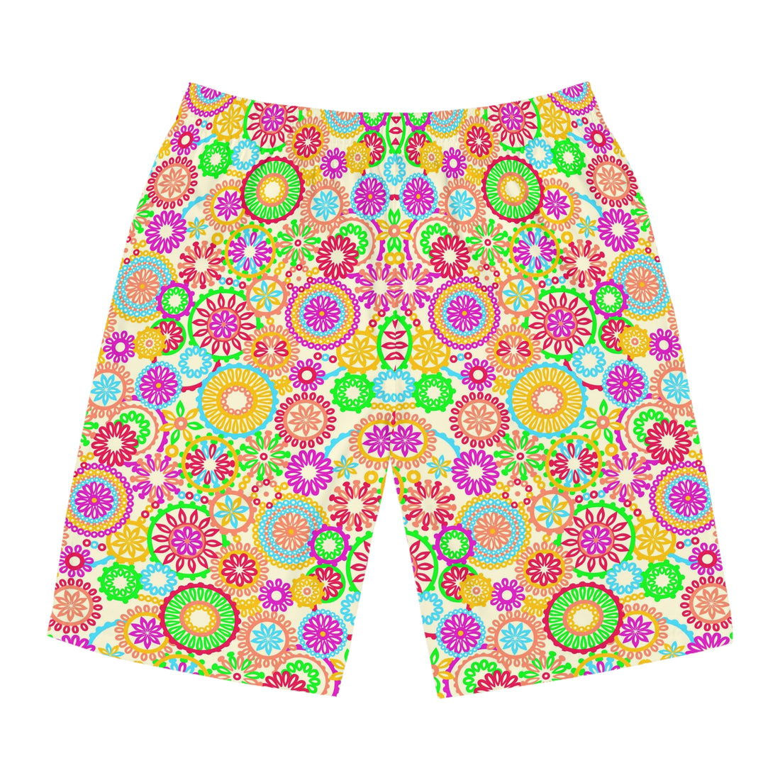 Lemon 70's Vibe Men's Board Shorts (AOP)