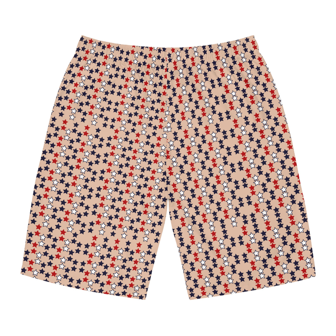 Nude Star Print Men's Board Shorts (AOP)